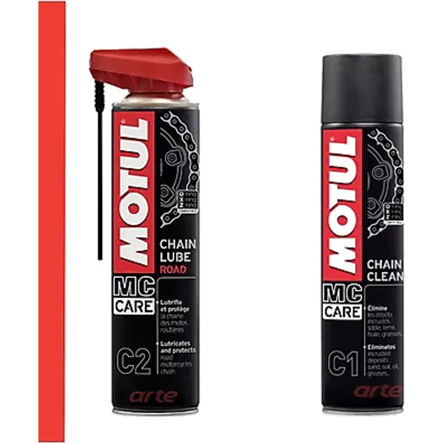 Motul C1-c2 Motosiklet Zincir Yağlama Ve Temizleme Seti