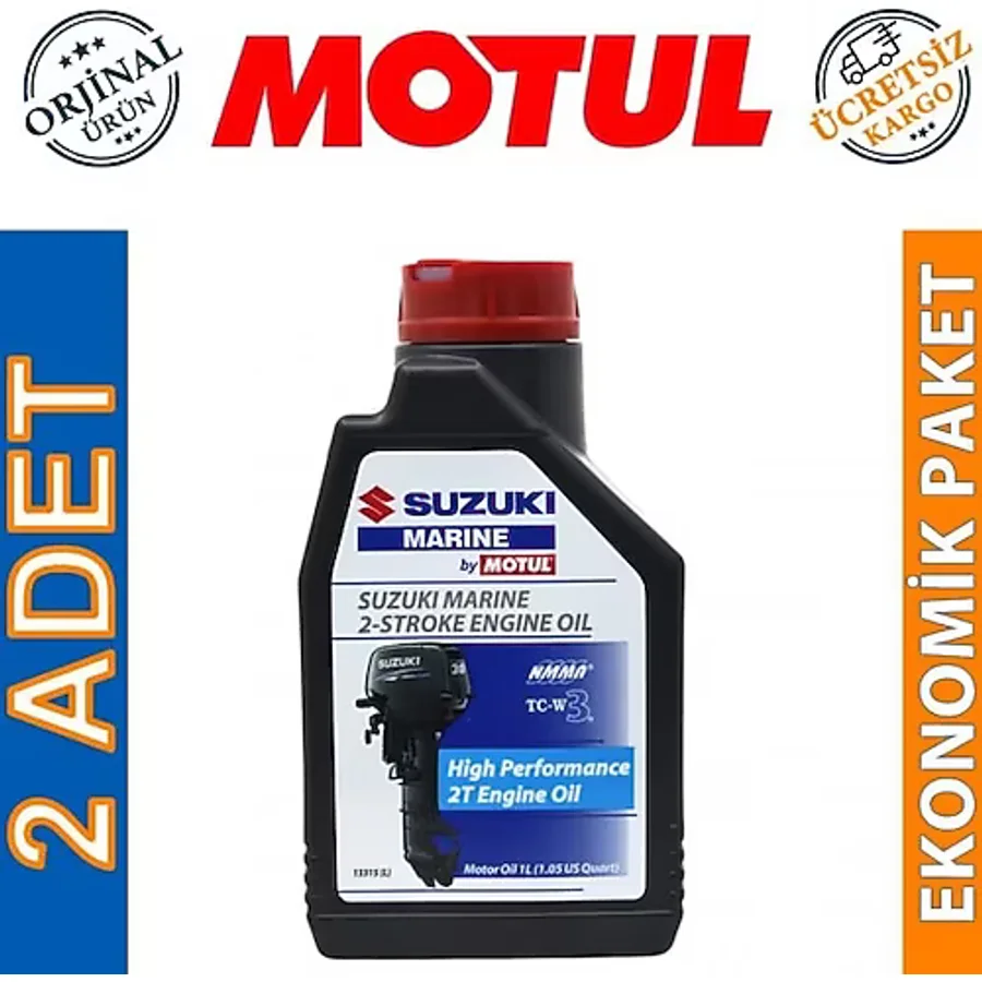 Motul Suzuki Marine 2T 1 Lt 2 Zamanlı Tekne Motor Yağı (2 Adet)