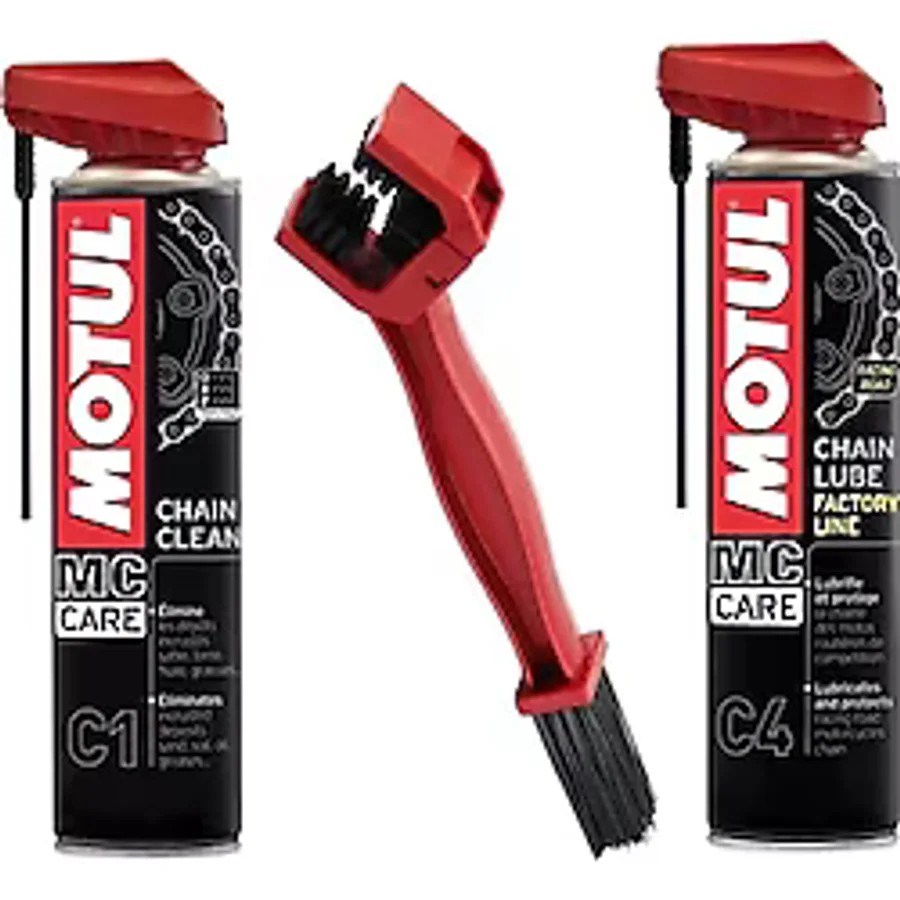 Motul Yeni C1 + C4 + Fırça Zincir Bakım Seti