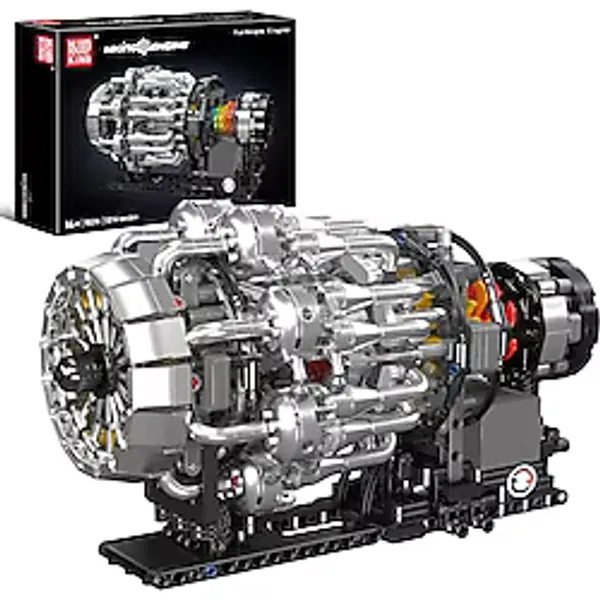 Mould King 10216 Turbojet Motor Yapı Setleri, Çalışan Mekanik Havacılık Uçak Motor Model Kiti, Kendi STEM Model Motorunuzu Yapın, 14 Yaşındaki+/ Yetişkin Koleksiyonları Meraklıları için Hediye (1214+