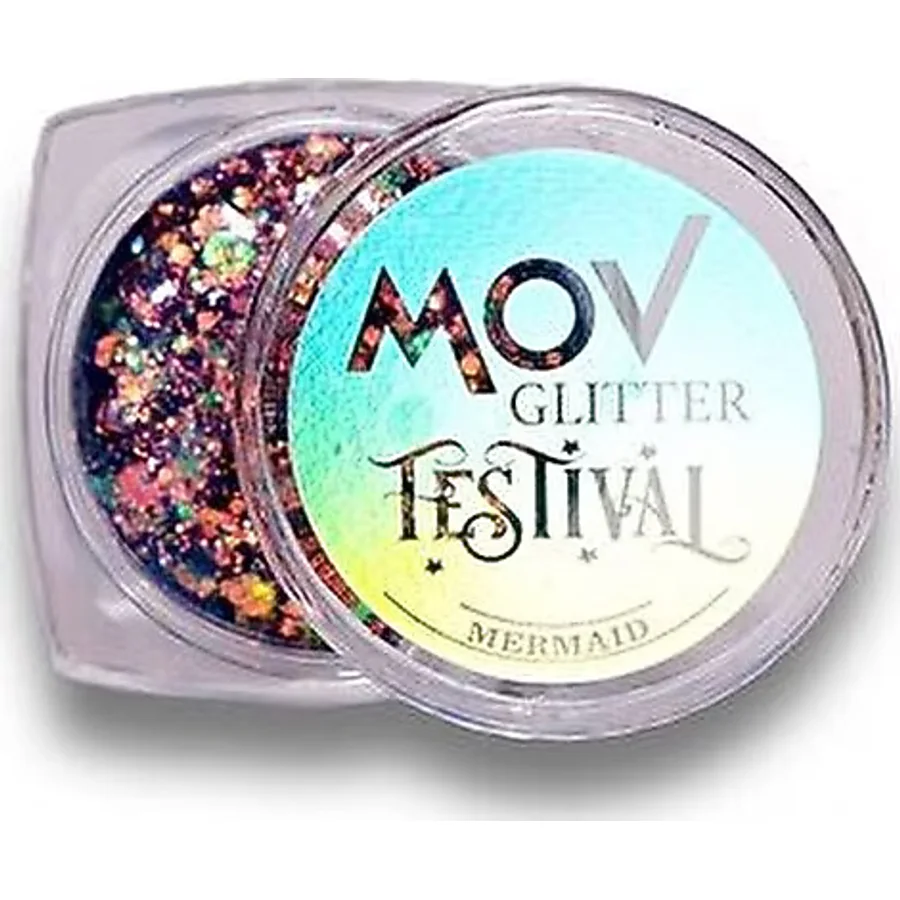 Mov Glitter Festival Mermaid Vücut Simi