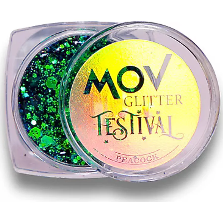 Mov Glitter Festival Peacock Vücut Simi