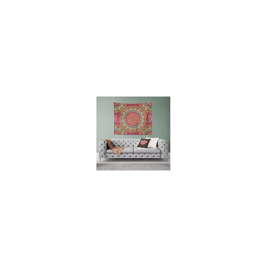 Move Home Mandala Desenli Kumaş Duvar Örtüsü,Duvar Halısı