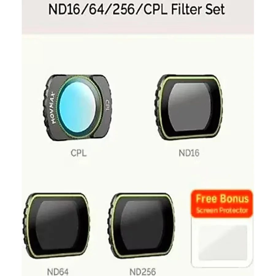 Movmax Nd 16/64/256/cpl Filter Set For Djı Pocket 3