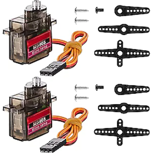 Moxweyeni 2 Adet MG90S 9g Mikro Servo Motor Metal Dişli Mikro Servolar SG90 Akıllı RC Robot Helikopter Uçak Kontrolleri Araba Tekne Uçak Araç Modelleri için