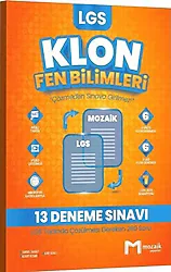 Mozaik Yayınları 8. Sınıf LGS Fen Bilimleri Klon 13 Deneme