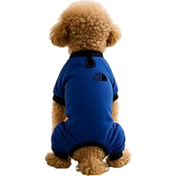 MPZ PETS Kedi ve Köpek Kıyafeti & Elbisesi Saks Mavi 4 Bacak Tulum The Dog Face L