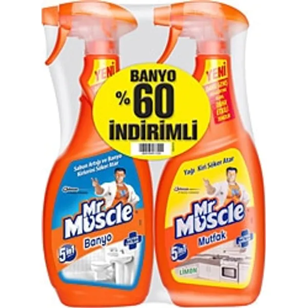 Mr. Muscle Mutfak 750 ml + Banyo 750 ml Temizleyici