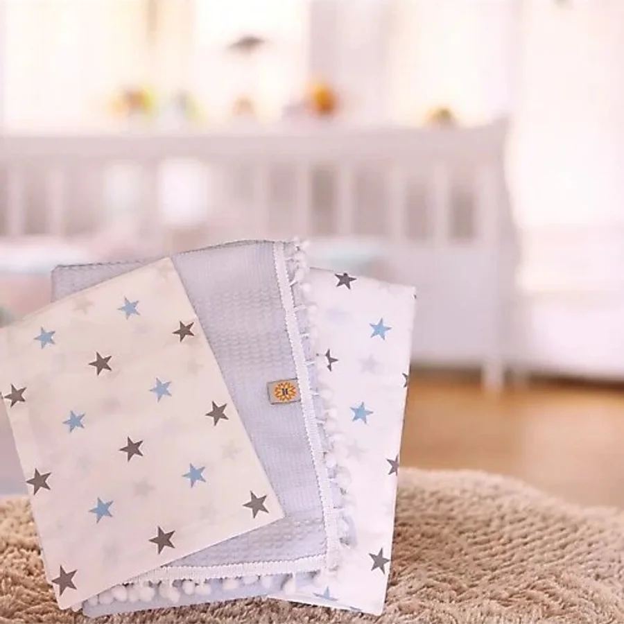 Mrvhome Aqua Bebek ve Çocuk Pike Takımı