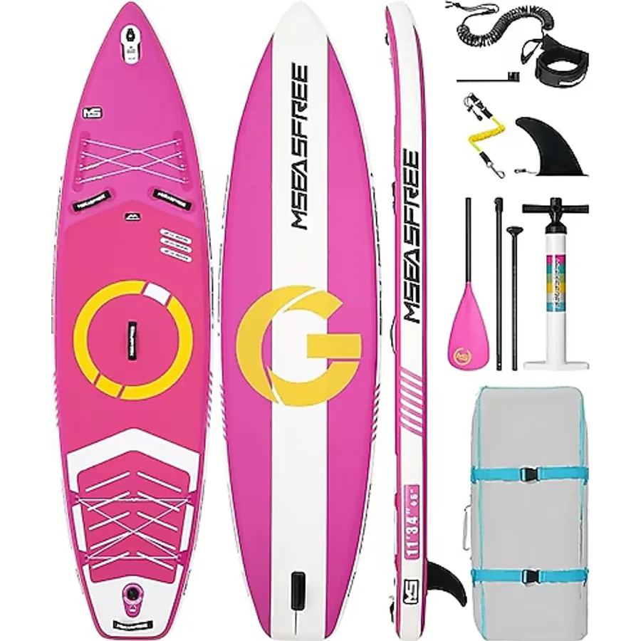 Mseasfree 335 Cm X 86 Cm X 15 Cm Şişme Paddle Board - Şişme Sup Board 175 Kg Taşıma Kapasiteli Aile & Yoga Sup Şişme Sörf Tahtası