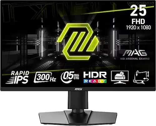 MSI MAG 255PXF 24.5" 0.5 ms Full HD Pivot IPS 300 Hz Oyuncu Monitörü