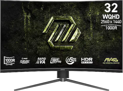 MSI MAG 325CQPF E18 32" 0.5 ms 2K Curved 180 Hz Oyuncu Monitörü