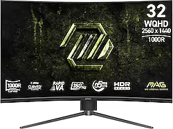 MSI MAG 325CQPF E18 32" 0.5 ms 2K Curved 180 Hz Oyuncu Monitörü