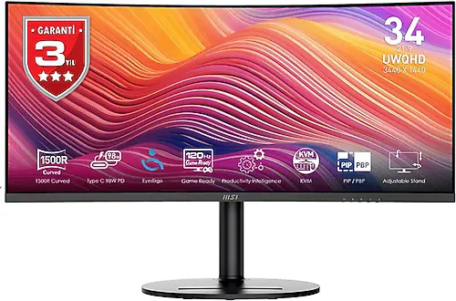 MSI Modern MD342CQP 34" 1 ms UWQHD Curved 120 Hz Oyuncu Monitörü