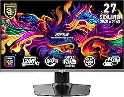 MSI MPG 272URX QD-OLED 26.5" 0.03 ms 4K Pivot 240 Hz Oyuncu Monitörü