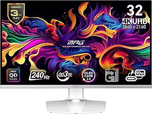 MSI MPG 321URXW QD-OLED 31.5" 0.03 ms 4K 240 Hz Oyuncu Monitörü