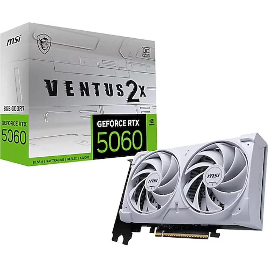 MSI RTX 5060 8G Ventus 2X OC White G5060-8V2CW 128 Bit GDDR7 8 GB Ekran Kartı