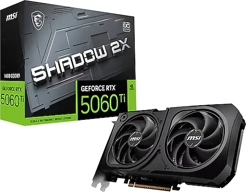 MSI RTX 5060 TI 16G Shadow 2X OC Plus G506T-16S2CP 128 Bit GDDR7 16 GB Ekran Kartı