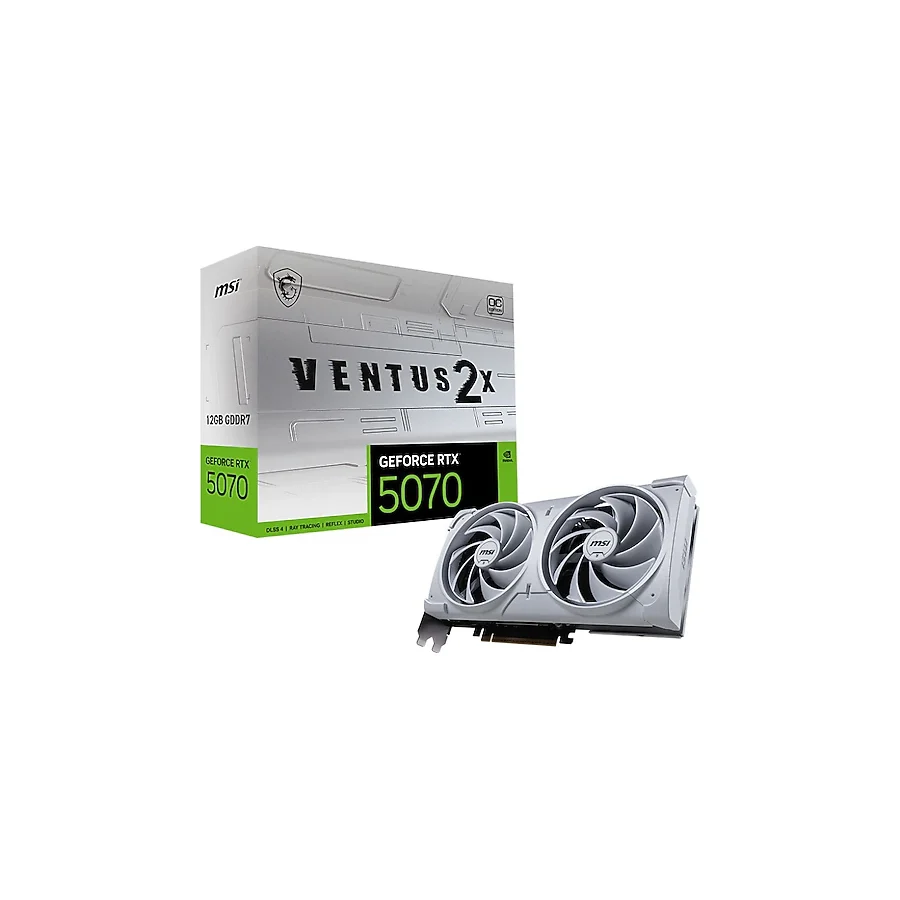 MSI RTX 5070 12G Ventus 2X OC White G5070-12V2CW 192 Bit GDDR7 12 GB Ekran Kartı