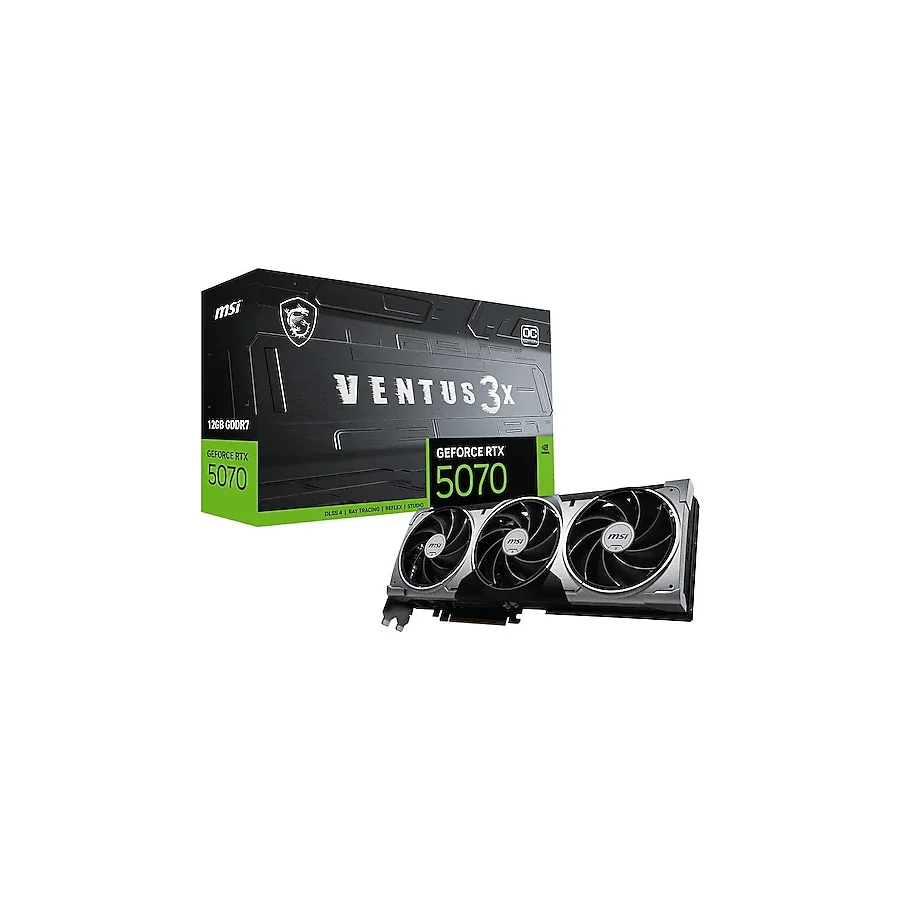 MSI RTX 5070 12G Ventus 3X OC G5070-12V3C 192 Bit GDDR7 12 GB Ekran Kartı