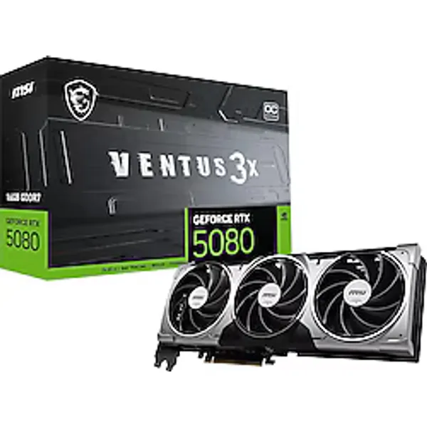 MSI RTX 5080 16G Ventus 3X OC G5080-16V3C 256 Bit GDDR7 16 GB Ekran Kartı