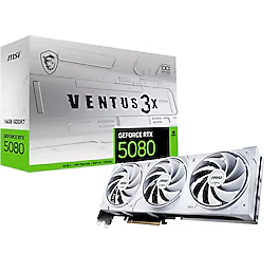 MSI RTX 5080 16G Ventus 3X OC White G5080-16V3CW 256 Bit GDDR7 16 GB Ekran Kartı