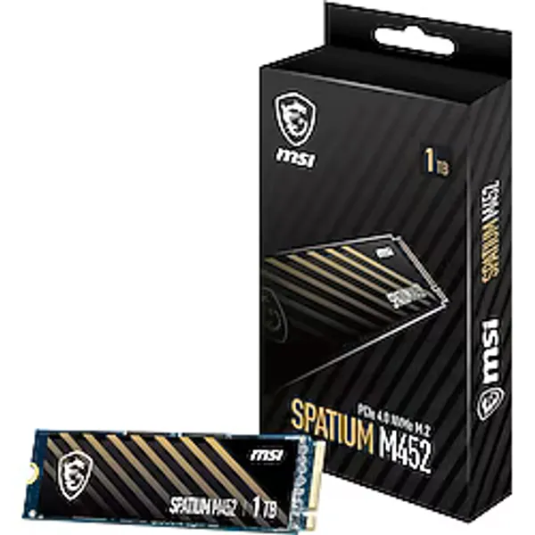 MSI Spatium M452 PCI-Express 4.0 1 TB M.2 SSD