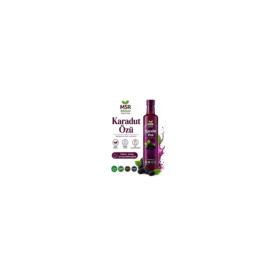 MSR Bitkisel MSR Karadut Özü 700g Helal ve Doğal İçeriklerle Zenginleştirilmiş İçecek - 700 gr