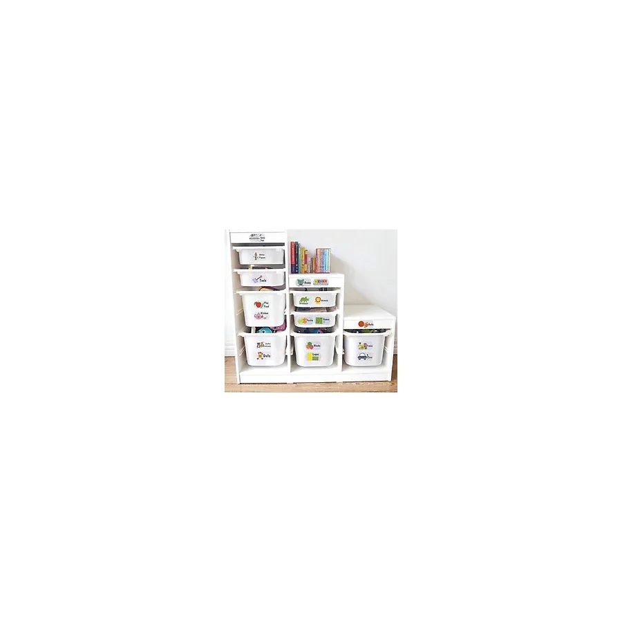MSticker Eğlenceli Renkli Oyuncak Kutusu Sticker-organizer Etiket-renkli Baskılı 30 Parça
