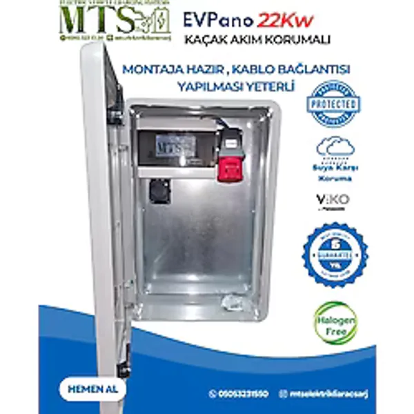 Mtsevcharger 22 Kw V'Ko Pano 60 40 20 Seyyar Elektrikli Araç Şarj Cihazı Kombinasyon Besleme Panosu 22Kw