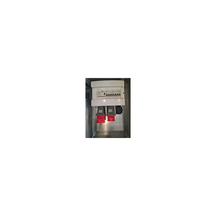 MTSevcharger 60 40 20 cm Pano 5/32 22 Kw ve 5/16 11 Kw ve 220 V 3.5 Kw Prizli Elektrikli Araç Şarj Cihazı Kombinasyon Kutusu Panosu