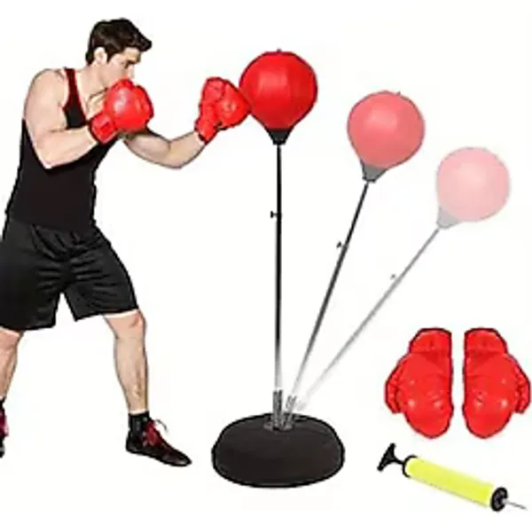 Muba Profesyonel Boyu Ayarlanabilir Punching Ball Boks Standı Boks Kondisyon Aleti Eldiven Hediyeli, AA979751