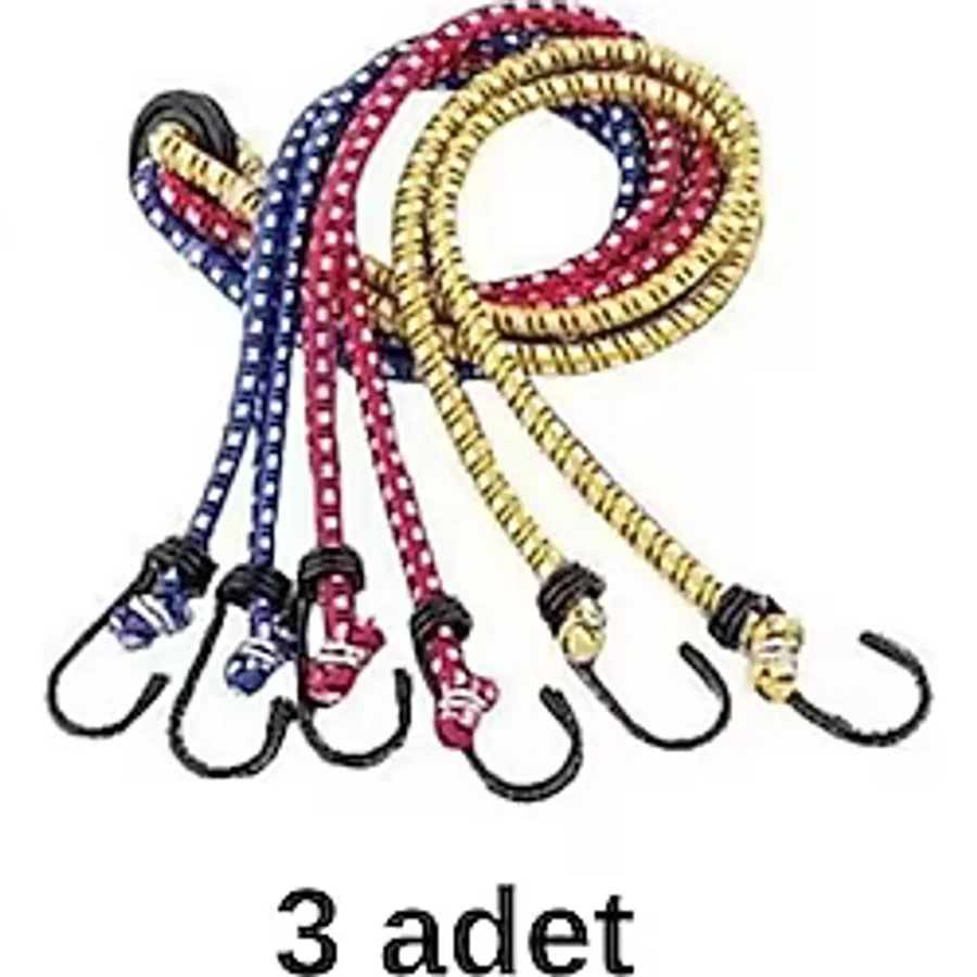 Mucit Home 3 Adet Bagaj Gergi Lastiği Kancalı Lastik