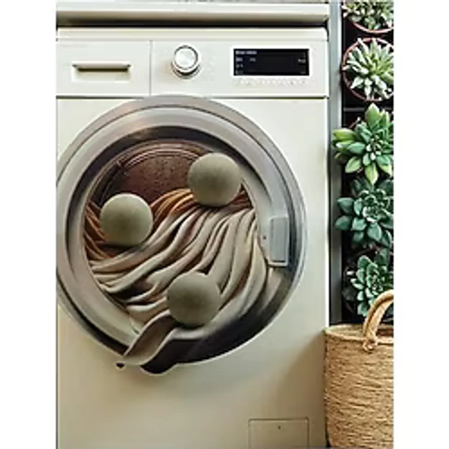Mucit Home 3 Adet Yün Kurutma Topu Kurutma Makinesi İçin Doğal Yumuşatıcı Çamaşır Kurutma Topları