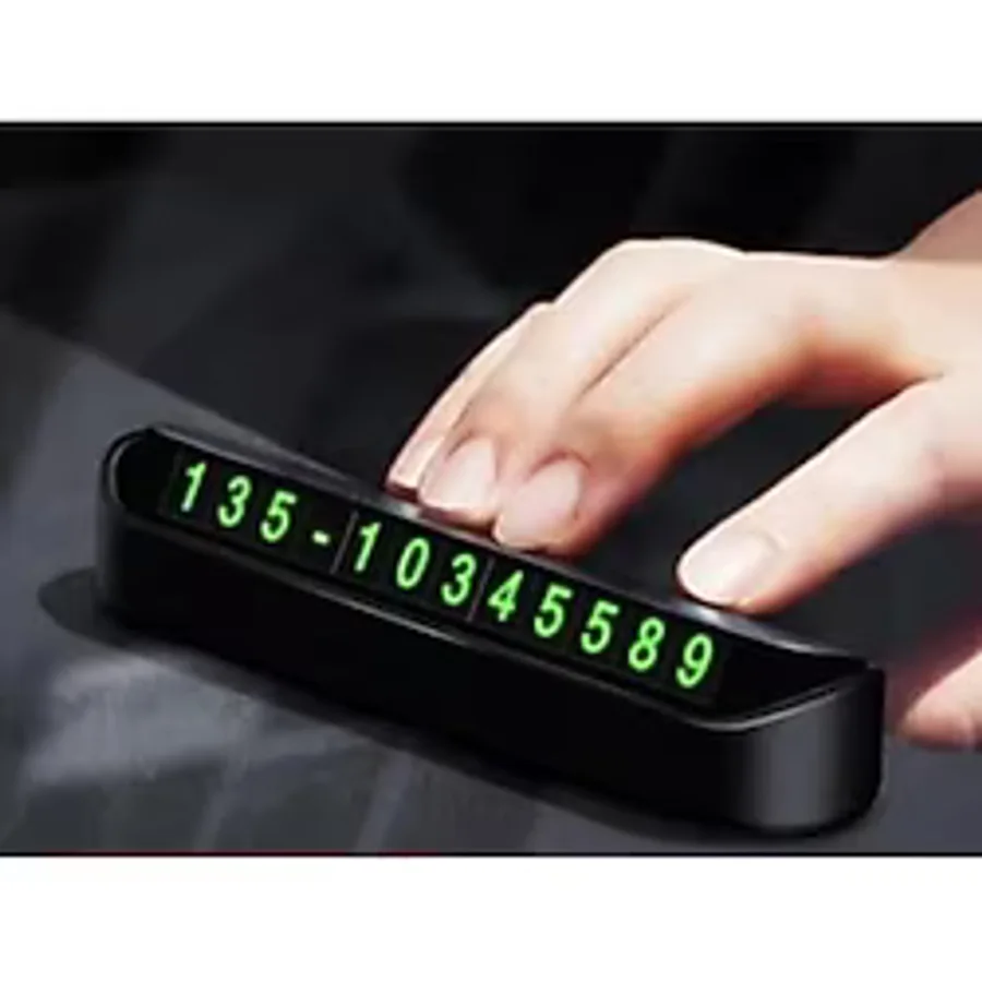 Mucit Home Araç Parktel Park Numaratörü Ön Cam İçin Oto Telefon Numara Kartı Telefon Numaralık Siyah