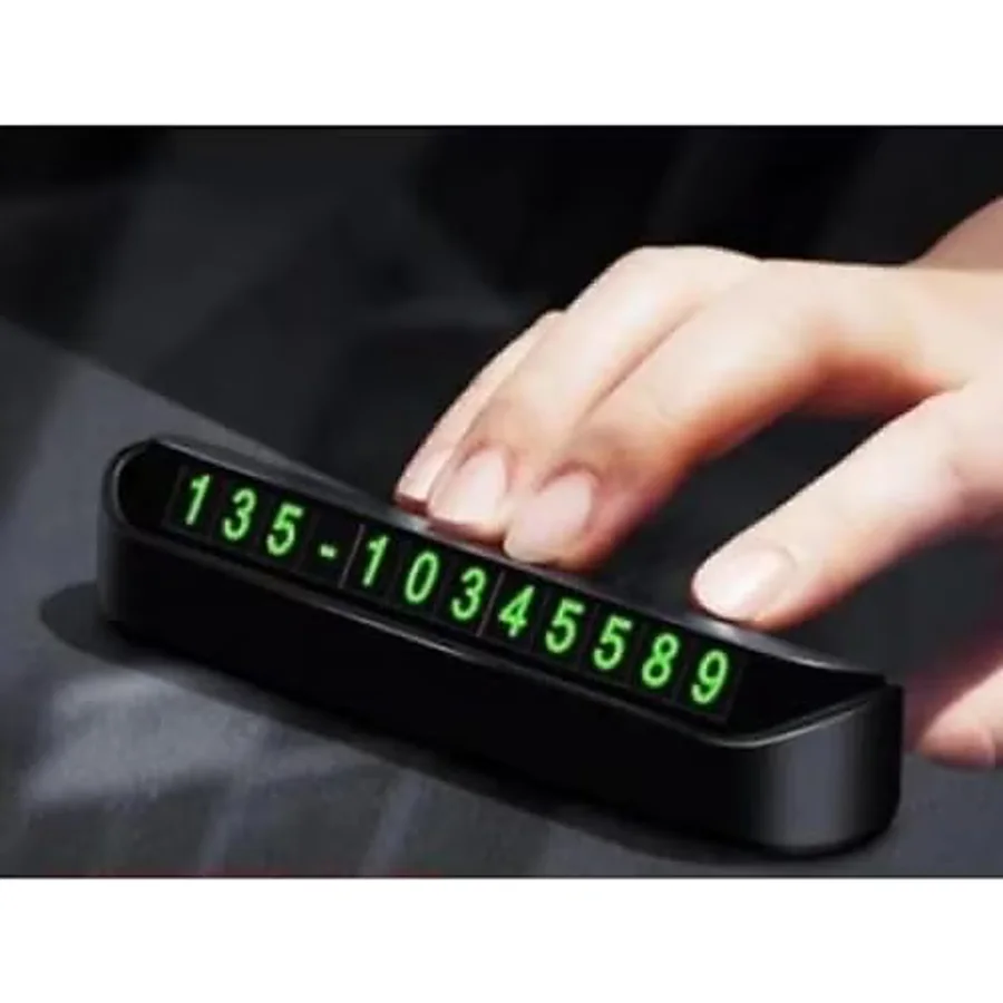 Mucit Home Araç Parktel Park Numaratörü Ön Cam İçin Oto Telefon Numara Kartı Telefon Numaralık Siyah
