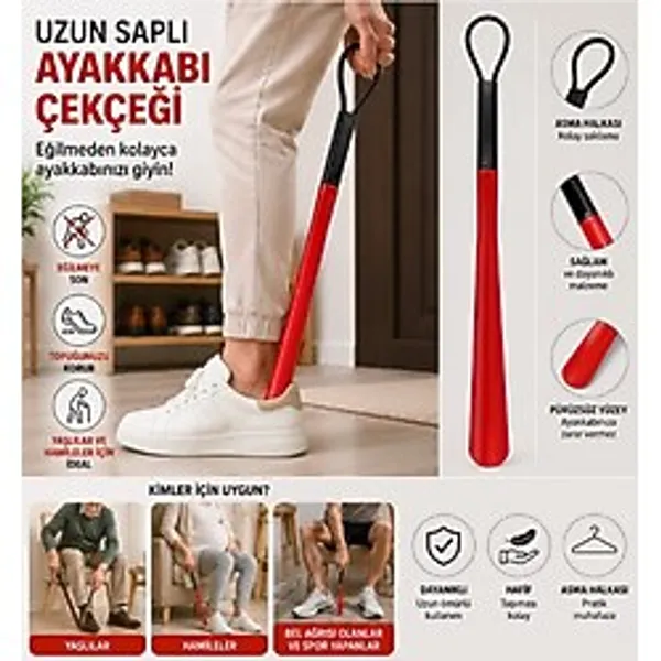 Mucit Home Ayakkabı Çekeceği Uzun Kullanım Sağlam Tasarım Renkli Şeffaf 1 Adet