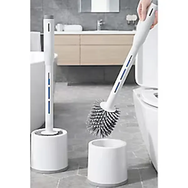 Mucit Home Deterjan Hazneli Silikon Uçlu Tuvalet Fırçası Klozet Temizleme Fırçası
