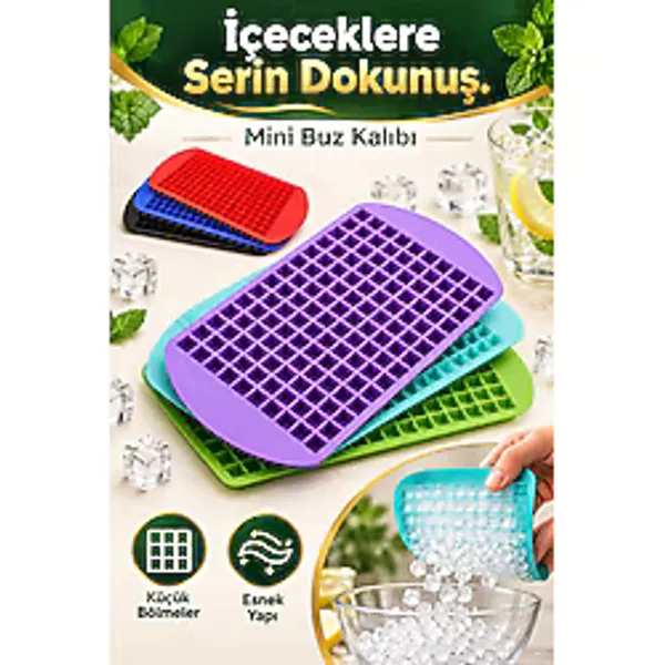Mucit Home Esnek Silikon Buz Kabı Mini Buz Kalıbı