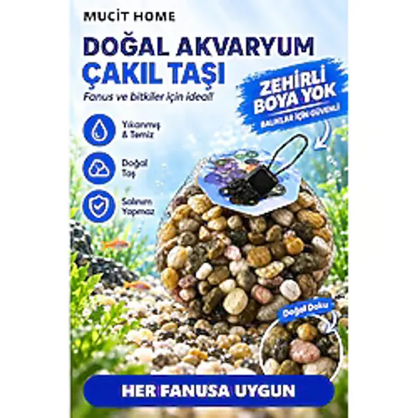 Mucit Home Kahve Doğal Taş Fanus Taşı Akvaryum Balık Taşı