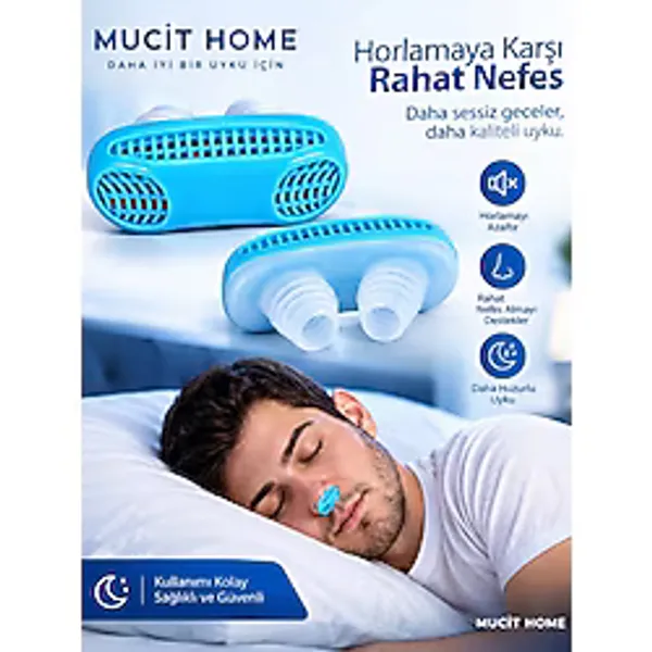 Mucit Home Silikon Burun Rahatlatıcı Tıkanıklık Giderici Horlama Önleyici Engelleyici Burun Klipsi