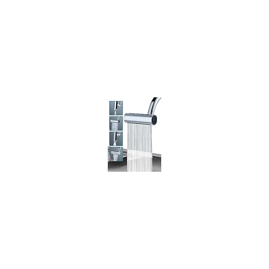Mucit Home Tasarruflu 4 Modlu Şelale Ayarlanabilir Musluk Başlığı Mutfak Banyo Perlatör Evye Lavabo Bataryası