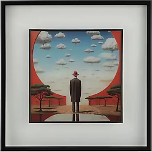 Mudo Home Verto Çerçeveli Cam Tablo 60x60 Cm