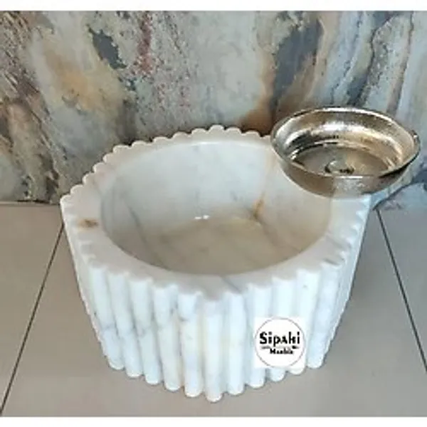 Muğla Beyaz Fitilli Yuvarlak Kurna