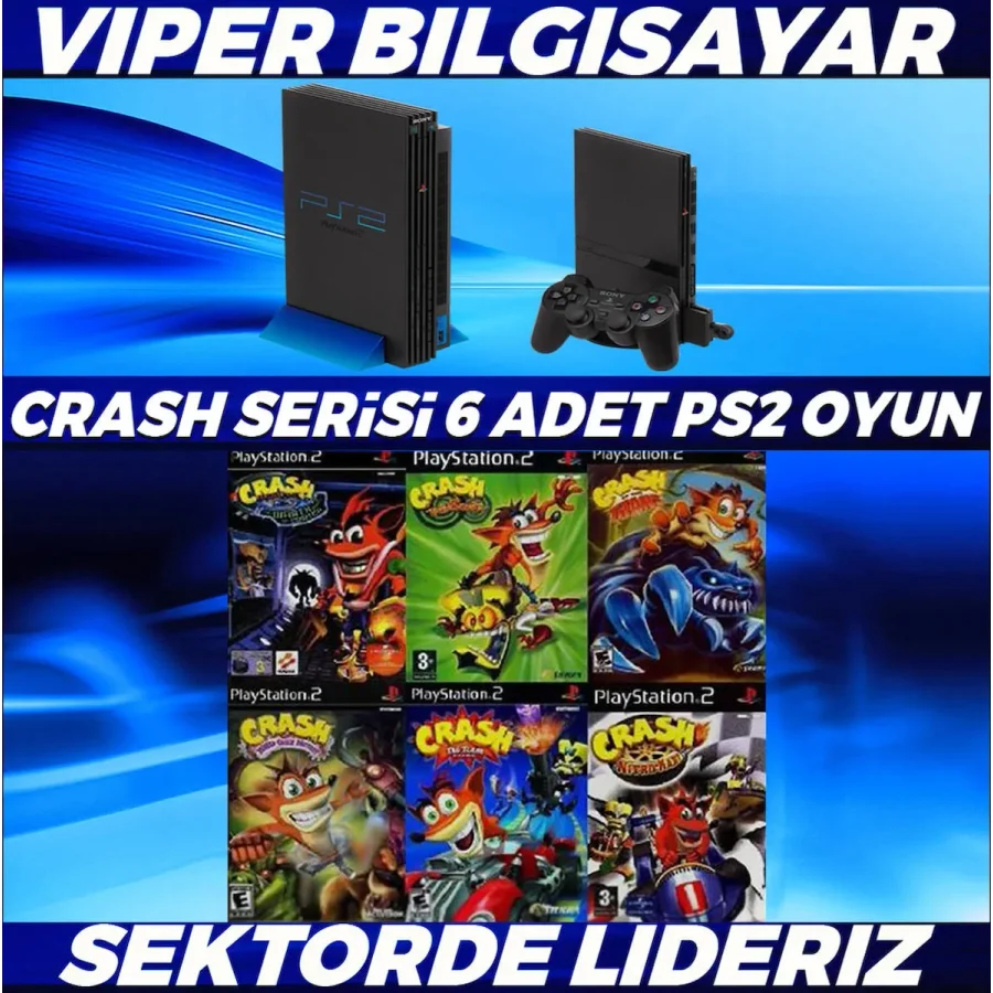 MUHTEŞEM CRASH SERİSİ 6 ADET PS2 OYUN [ AÇIKLAMAYI OKUYUNUZ ]