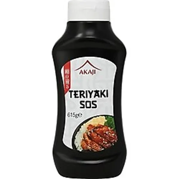 MUJGAN Akaji Teriyaki Sos 615 ml - Japonesque Sıkma Şişe - Et, Tavuk, Balık & Sebze İçin Premium Marinasyon ve Pişirme Sosu