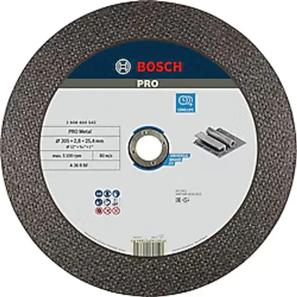 MUJGAN Bosch Accessories Bosch Professional 1 x Kesme Diski, Düz Uzman, Metal İçin (Metal, Çelik, A 36 R Bf, Çap 300 Mm, 2,8 Mm, Açılı Taşlama Makinesi Aksesuarı)