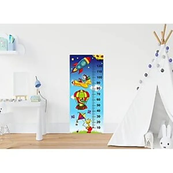 MUJGAN Çocuk Odası Bebek Odası Boy Ölçer Boy Cetveli Sticker Gökyüzü
