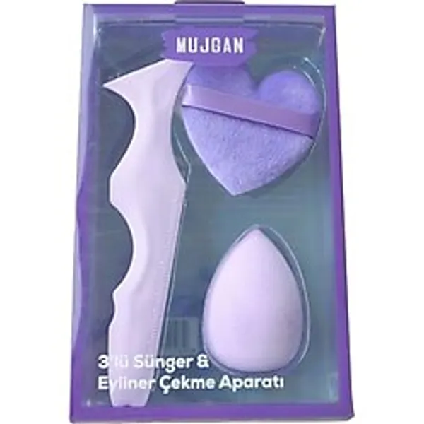 MUJGAN Makyaj süngeri eyeliner Aparatı 3 l ü set Mor