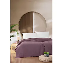 Mulberry Macar Çift Kişilik Pike Pamuklu Yatak Örtüsü 220x230 Bordo